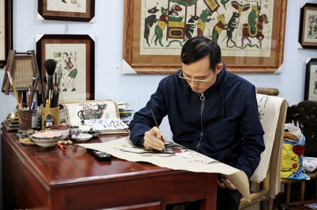 Tranh Đông Hồ: Thưởng ngoạn hồn tranh Tết giữa nhịp sống hiện đại- Ảnh 3. Tranh Đông Hồ: Thưởng ngoạn hồn tranh Tết giữa nhịp sống hiện đại- Ảnh 3.