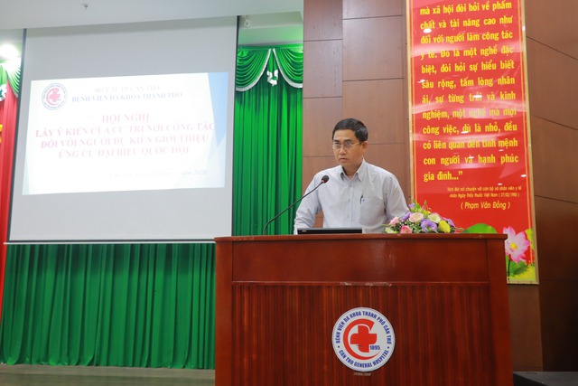 Bệnh viện Đa khoa TP Cần Thơ lấy ý kiến cử tri nơi công tác đối với người ứng cử ĐBQH khoá XVI- Ảnh 1.