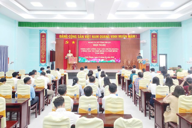 An Giang: Xã Vĩnh Thuận tổng kết công tác Xây dựng Đảng và công tác tự phê bình, phê bình năm 2025- Ảnh 1.