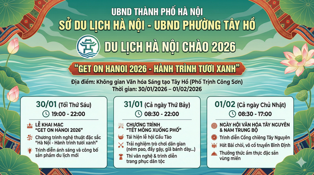 Hà Nội: Khởi động mùa du lịch năm 2026 bằng chương trình "Du lịch Hà Nội chào 2026 - Get on Hanoi 2026"- Ảnh 1.