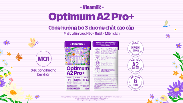 Vinamilk ra mắt OPTIMUM A2 PRO+: Siêu sữa uống dinh dưỡng với lợi ích cộng hưởng vượt trội từ đạm quý A2 - 6 HMO - MFGM & DHA- Ảnh 3.