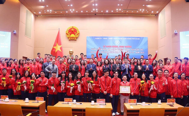 Hà Nội vinh danh vận động viên, huấn luyện viên đạt thành tích cao tại SEA Games 33- Ảnh 8.