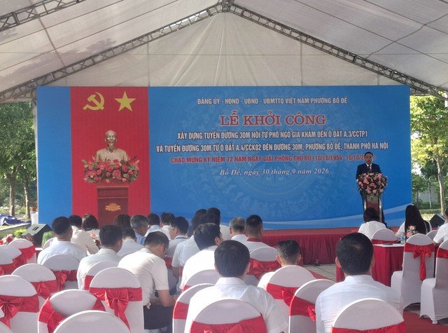 Khởi công dự án đường 30m Ngô Gia Khảm trên địa bàn phường Bồ Đề - Ảnh 4.