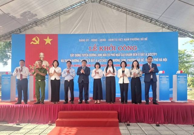 Khởi công dự án đường 30m Ngô Gia Khảm trên địa bàn phường Bồ Đề - Ảnh 5.