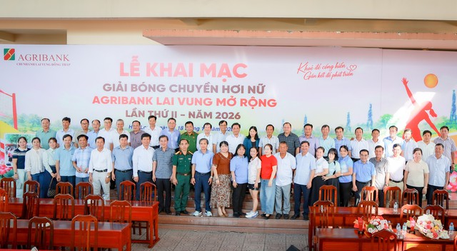 Hơn 300 VĐV tham dự Giải bóng chuyền hơi nữ Agribank Lai Vung mở rộng lần II năm 2026- Ảnh 8.