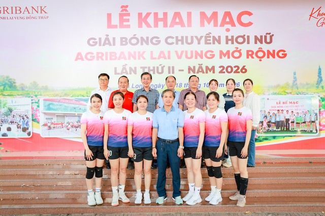 Hơn 300 VĐV tham dự Giải bóng chuyền hơi nữ Agribank Lai Vung mở rộng lần II năm 2026- Ảnh 7.
