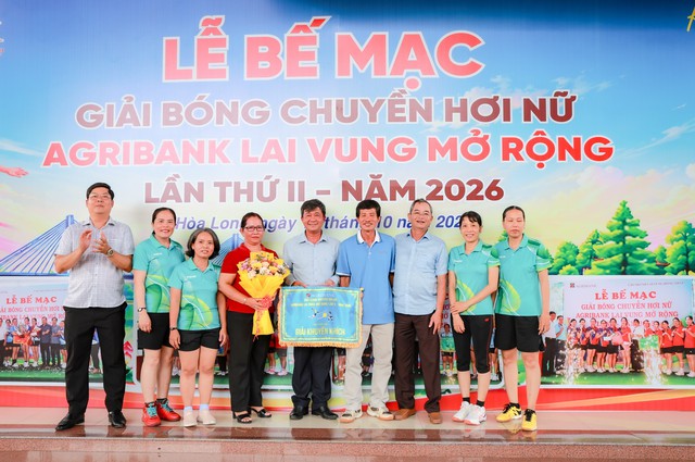 Đội Trường THCS Hoà Long vô địch Giải bóng chuyền hơi nữ Agribank Lai Vung mở rộng lần II- Ảnh 12.