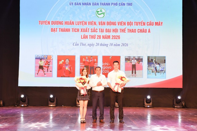Cần Thơ tuyên dương HLV, VĐV đội tuyển Cầu Mây đạt thành tích xuất sắc tại ASIAD 20 - Ảnh 2.