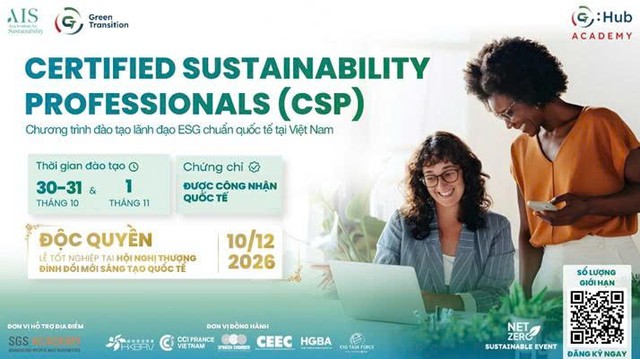 TP.Hồ Chí Minh: Sắp diễn ra Chương trình Đào tạo Certified Sustainability Professionals (CSP) - Ảnh 1.