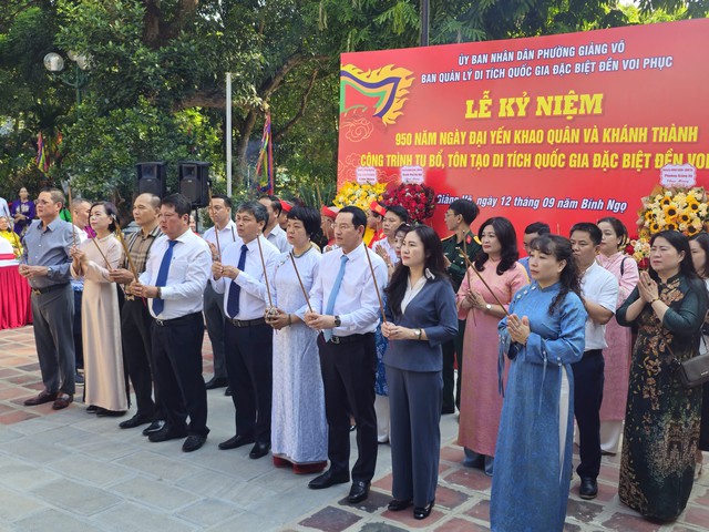 Khánh thành công trình tu bổ, tôn tạo di tích Quốc gia đặc biệt đền Voi Phục  - Ảnh 2.