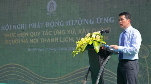 Hà Nội phát động triển khai 10 mô hình, đưa chuẩn mực ứng xử thanh lịch, văn minh vào cuộc sống - Ảnh 2.