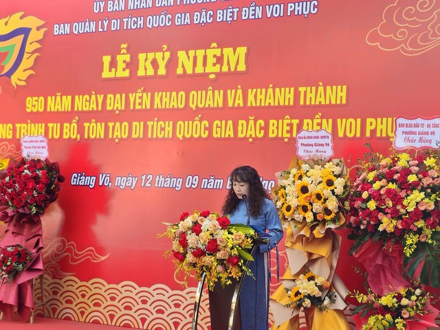 Khánh thành công trình tu bổ, tôn tạo di tích Quốc gia đặc biệt đền Voi Phục  - Ảnh 3.