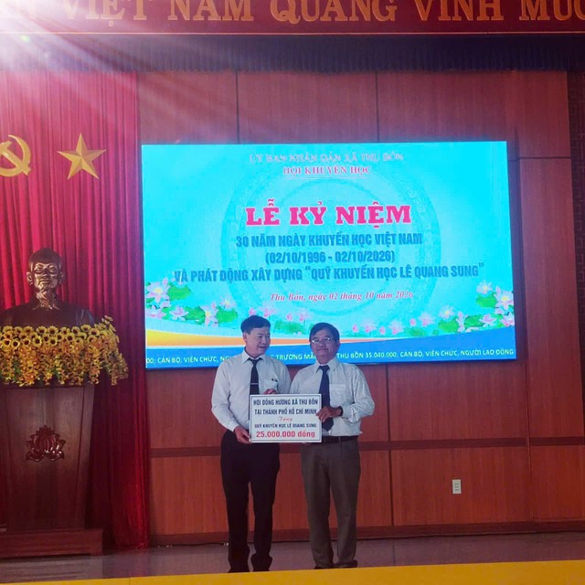 Xã Thu Bồn: Lan tỏa truyền thống hiếu học, chung tay xây dựng Quỹ Khuyến học Lê Quang Sung- Ảnh 4.