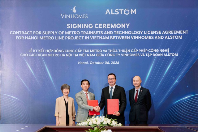Vingroup và Alstom ký kết hợp tác công nghệ phát triển tuyến đường sắt đô thị Hà Nội thế hệ mới - Ảnh 1.
