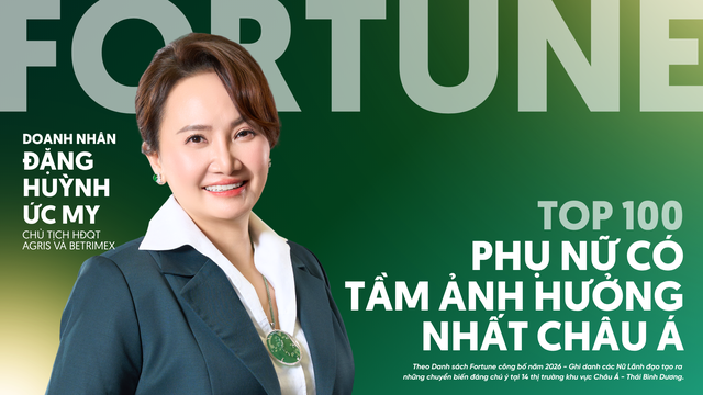Bà Đặng Huỳnh Ức My - Chủ tịch HĐQT AgriS lần thứ hai liên tiếp vào Top 100 Phụ nữ có tầm ảnh hưởng nhất châu Á 2026- Ảnh 1.