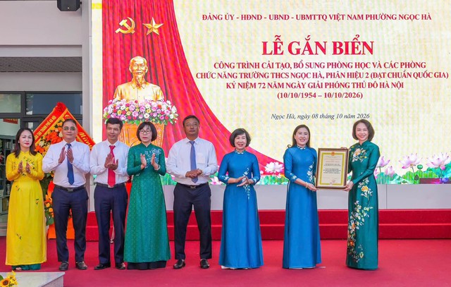 Hà Nội: Gắn biển công trình Trường THCS Ngọc Hà (Phân hiệu 2)- Ảnh 3.