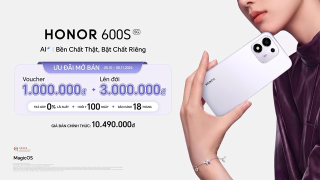 HONOR 600S chính thức có mặt tại Việt Nam: Chuẩn mực mới về thiết kế bền bỉ và trải nghiệm AI tiên tiến- Ảnh 6.