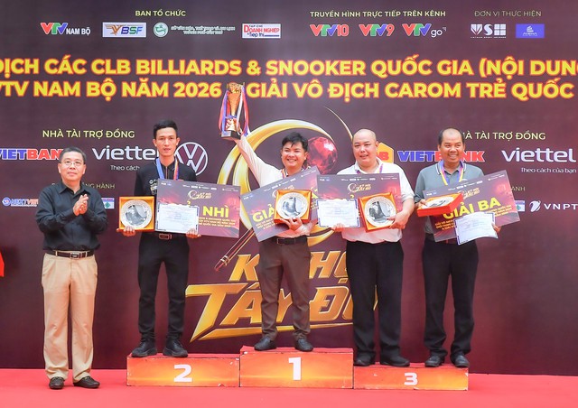 Cơ thủ Nguyễn Ngọc Trị đơn vị Cần Thơ đoạt cúp vô địch nội dung Carom 3 băng nam- Ảnh 1.