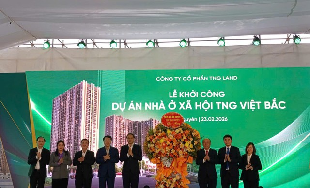 Thái Nguyên;
TNG LAND khởi công xây dựng dự án nhà ở xã hội ngày đầu xuân- Ảnh 2.
