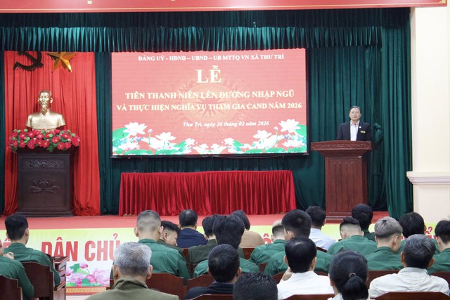 Hưng Yên: Xã Thư Trì tổ chức Lễ tiễn thanh niên lên đường nhập ngũ năm 2026- Ảnh 2.