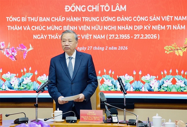 Phát biểu của Tổng Bí thư Tô Lâm trong cuộc đến thăm và chúc mừng Bệnh viện Hữu Nghị nhân Ngày Thầy thuốc Việt Nam- Ảnh 1.