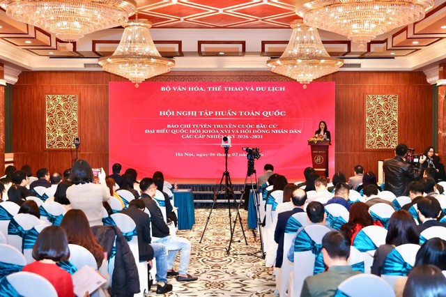 1.022 đại biểu dự tập huấn toàn quốc báo chí tuyên truyền cuộc bầu cử đại biểu Quốc hội khóa XVI- Ảnh 1. 1.022 đại biểu dự tập huấn toàn quốc báo chí tuyên truyền cuộc bầu cử đại biểu Quốc hội khóa XVI- Ảnh 1.