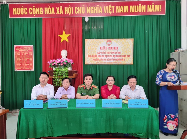 TP Cần Thơ: Ứng cử viên Trưởng công an phường Tân An tham dự hội nghị tiếp xúc cử tri khu vực 9- Ảnh 1.