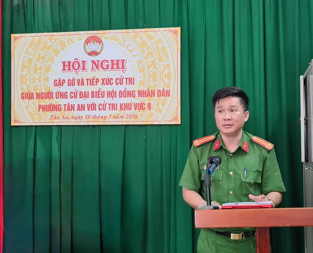 TP Cần Thơ: Ứng cử viên Trưởng công an phường Tân An tham dự hội nghị tiếp xúc cử tri khu vực 9- Ảnh 2.