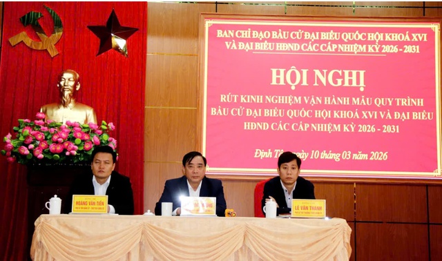 Thanh Hóa: Xã Định Tân vận hành thử quy trình bỏ phiếu bầu cử- Ảnh 1.