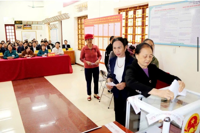 Thanh Hóa: Xã Định Tân vận hành thử quy trình bỏ phiếu bầu cử- Ảnh 4.