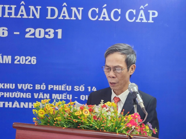 Ngày hội của toàn dân tại khu vực bỏ phiếu số 14, phường Văn Miếu – Quốc Tử Giám- Ảnh 1.