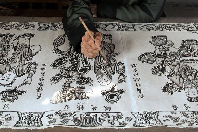 UNESCO vinh danh nghề làm tranh dân gian Đông Hồ- Ảnh 1. UNESCO vinh danh nghề làm tranh dân gian Đông Hồ- Ảnh 1.