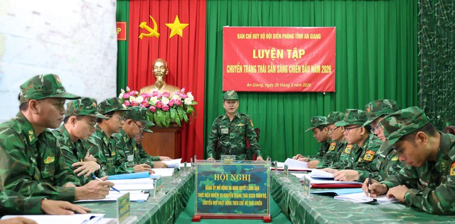 Ban Chỉ huy BĐBP tỉnh An Giang luyện tập chuyển trạng thái sẵn sàng chiến đấu năm 2026- Ảnh 2.