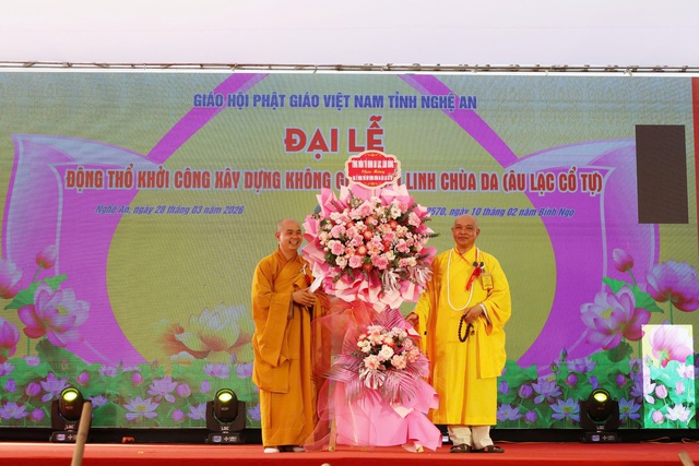 Nghệ An: Trang trọng Lễ khởi công xây dựng chùa Da (Âu Lạc Cổ Tự)- Ảnh 8. Nghệ An: Trang trọng Lễ khởi công xây dựng chùa Da (Âu Lạc Cổ Tự)- Ảnh 8.