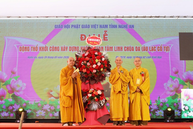 Nghệ An: Trang trọng Lễ khởi công xây dựng chùa Da (Âu Lạc Cổ Tự)- Ảnh 9. Nghệ An: Trang trọng Lễ khởi công xây dựng chùa Da (Âu Lạc Cổ Tự)- Ảnh 9.