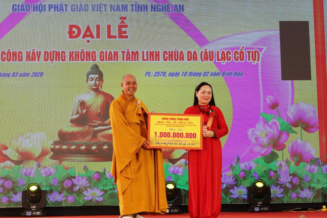 Nghệ An: Trang trọng Lễ khởi công xây dựng chùa Da (Âu Lạc Cổ Tự)- Ảnh 13. Nghệ An: Trang trọng Lễ khởi công xây dựng chùa Da (Âu Lạc Cổ Tự)- Ảnh 13.