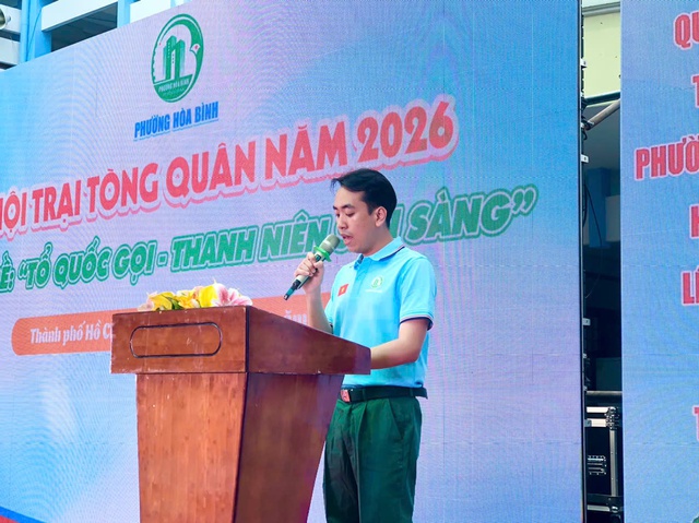 Hội trại tòng quân 2026: Khi Tổ quốc gọi, tuổi trẻ phường Hòa Bình sẵn sàng lên đường- Ảnh 6. Hội trại tòng quân 2026: Khi Tổ quốc gọi, tuổi trẻ phường Hòa Bình sẵn sàng lên đường- Ảnh 6.