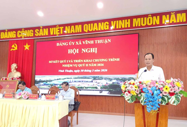 An Giang: Đảng uỷ xã Vĩnh Thuận sơ kết tình hình thực hiện nhiệm vụ quý I/2026- Ảnh 5.