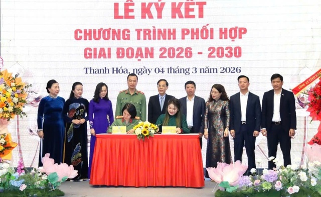 Hiệp hội Doanh nhân nữ Thanh Hóa: Ký kết chương trình phối hợp với Hội Phụ nữ Công an tỉnh giai đoạn 2026-2030- Ảnh 1.