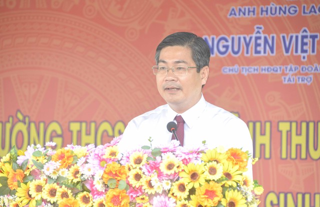 Đại tướng Lê Hồng Anh dự Lễ khởi công xây dựng công trình Trường THCS - THPT Vĩnh Thuận- Ảnh 1.