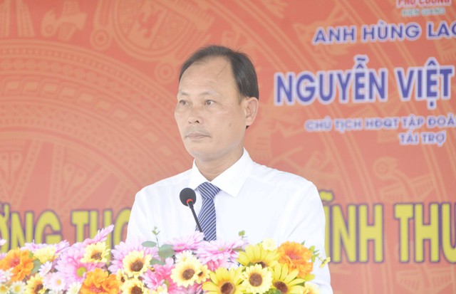 Đại tướng Lê Hồng Anh dự Lễ khởi công xây dựng công trình Trường THCS - THPT Vĩnh Thuận- Ảnh 7.