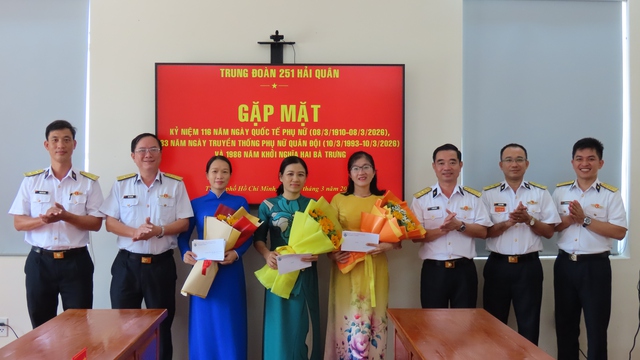 Trung đoàn 251 Hải quân: Nhiều hoạt động chào mừng Ngày thành lập Đoàn và Ngày Quốc tế Phụ nữ- Ảnh 1.