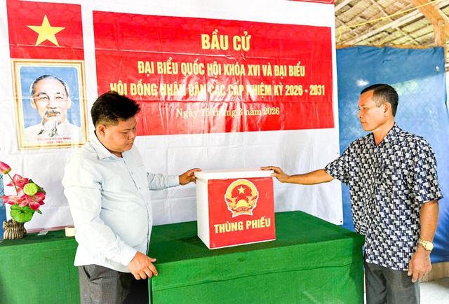 An Giang: Khí thế sẵn sàng ở khu vực bỏ phiếu bầu cử xã Vĩnh Bình trước ngày hội lớn- Ảnh 8.