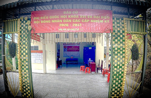 An Giang: Khí thế sẵn sàng ở khu vực bỏ phiếu bầu cử xã Vĩnh Bình trước ngày hội lớn- Ảnh 2.
