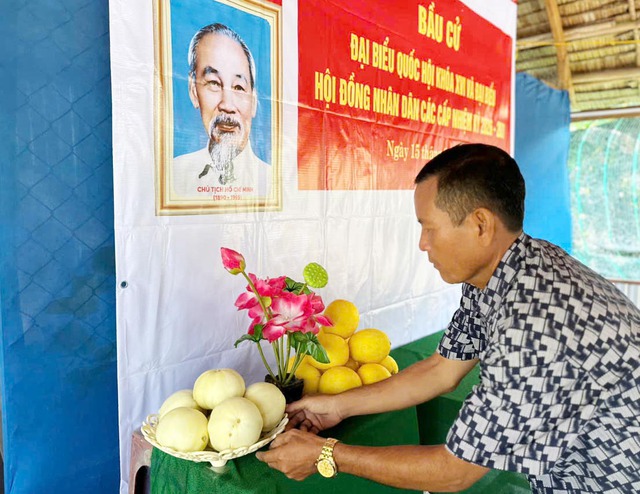 An Giang: Khí thế sẵn sàng ở khu vực bỏ phiếu bầu cử xã Vĩnh Bình trước ngày hội lớn- Ảnh 4.