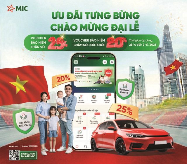Bảo hiểm Quân đội (MIC) bùng nổ ưu đãi 25% trên App MIC: Giải pháp "kép" bảo vệ sức khỏe và xe cơ giới dịp lễ 30/4- Ảnh 1.
