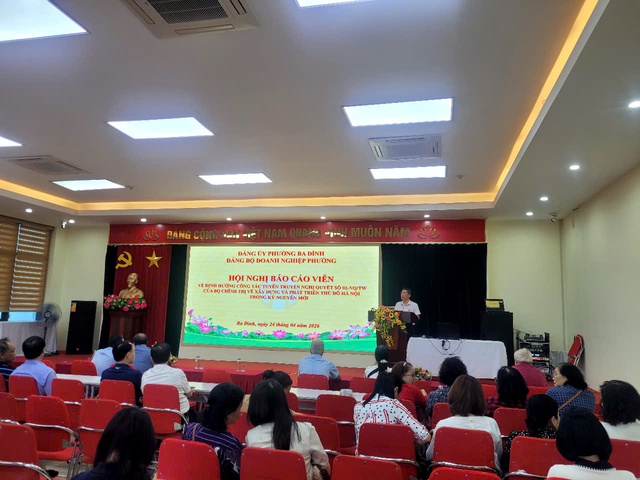 Hà Nội: Đảng ủy Doanh nghiệp phường Ba Đình quán triệt Nghị quyết số 02 về phát triển Thủ đô trong kỷ nguyên mới- Ảnh 1.