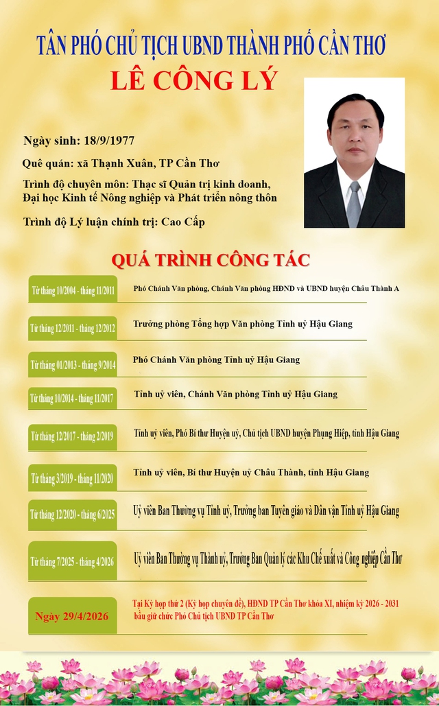Ông Lê Công Lý được bầu giữ chức Phó Chủ tịch UBND TP Cần Thơ- Ảnh 5.