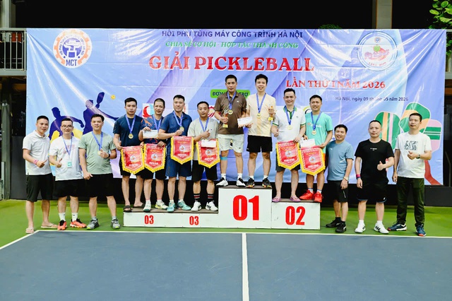 Sôi động Giải Pickleball Hội Phụ tùng máy công trình Hà Nội 2026- Ảnh 4.