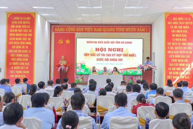 Đoàn ĐBQH tỉnh An Giang, đơn vị số 7 tiếp xúc cử tri xã Vĩnh Bình- Ảnh 1.